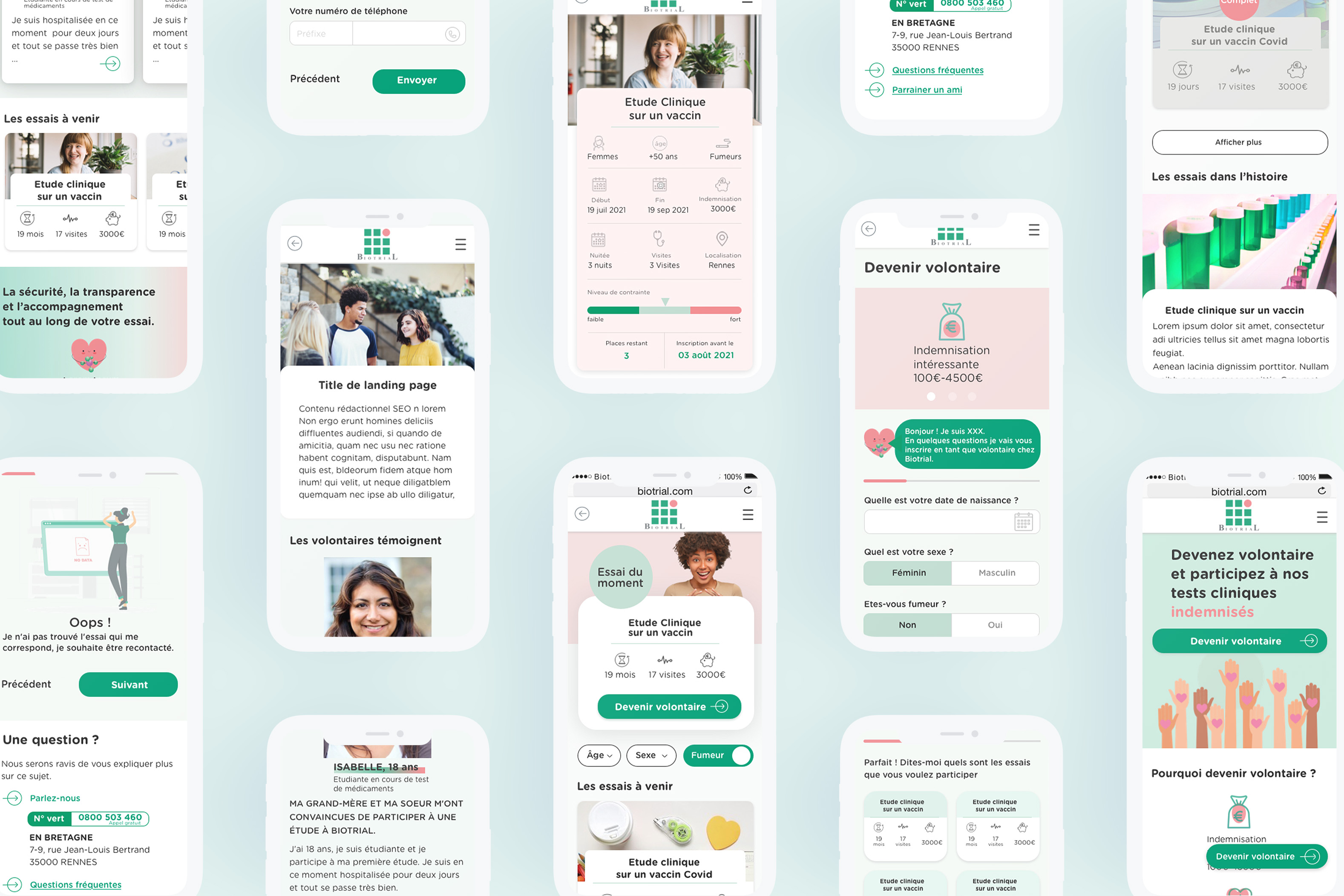 example mobile screen